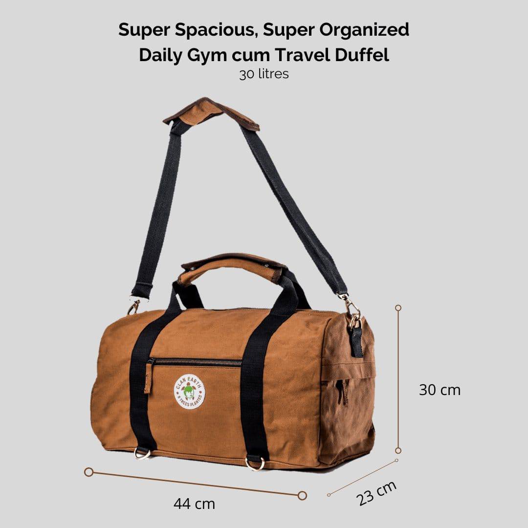 Rhino Duffel - Charcoal Black | Verified Sustainable by Brown Living™