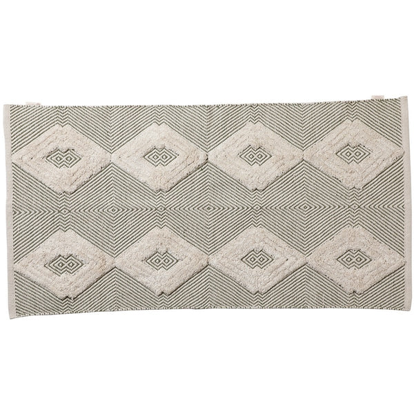 Buy Rhomb Tuft Wo-Metric Cotton Rug (Olive) Small | Shop Verified Sustainable Mats & Rugs on Brown Living™
