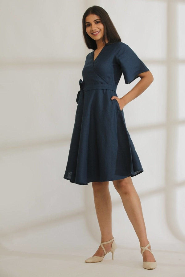 Buy Riverside Wrap-Around Hemp Dress | Shop Verified Sustainable Womens Dress on Brown Living™