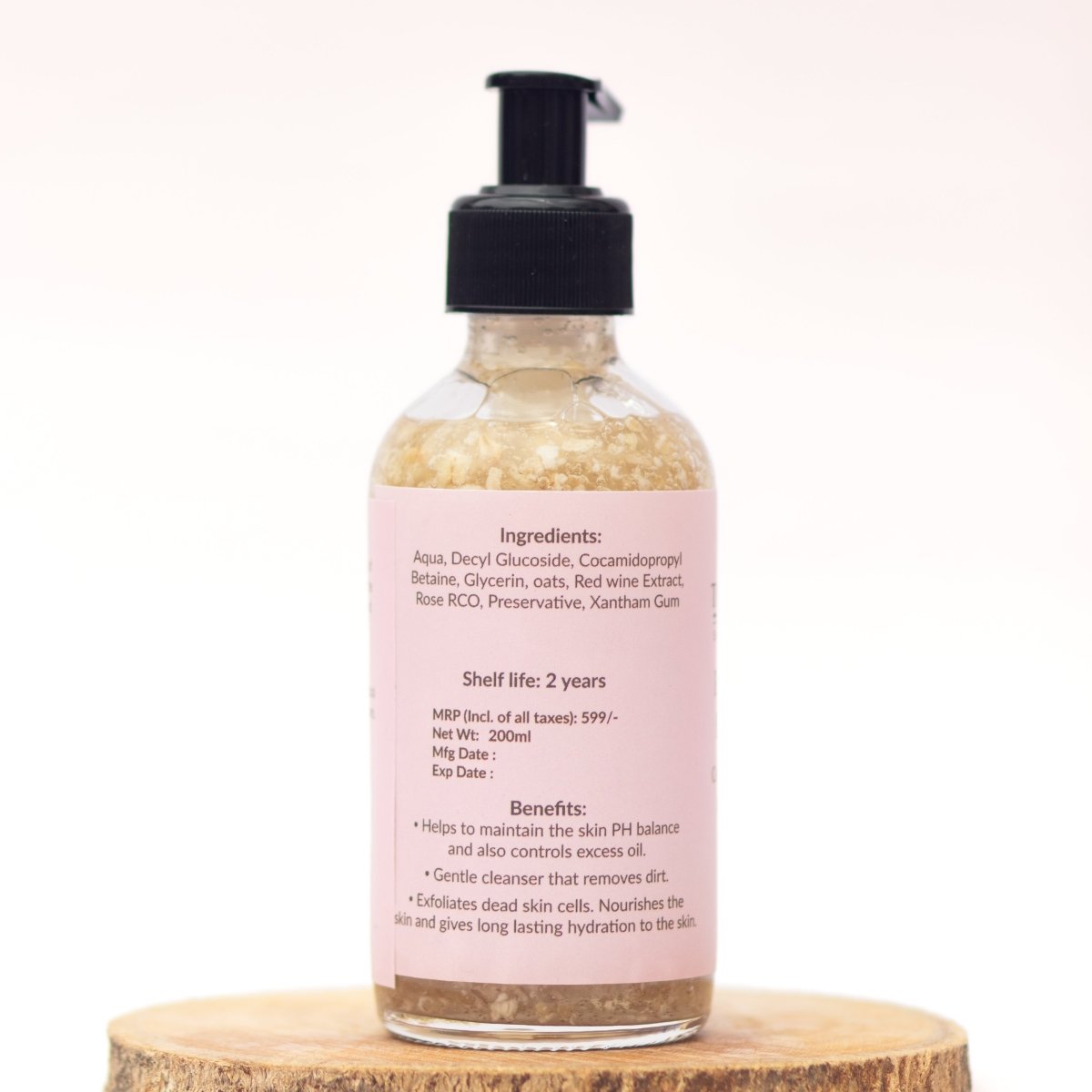 Rose and Oats Body Wash - 200ml | Natural body Wash | Verified Sustainable by Brown Living™