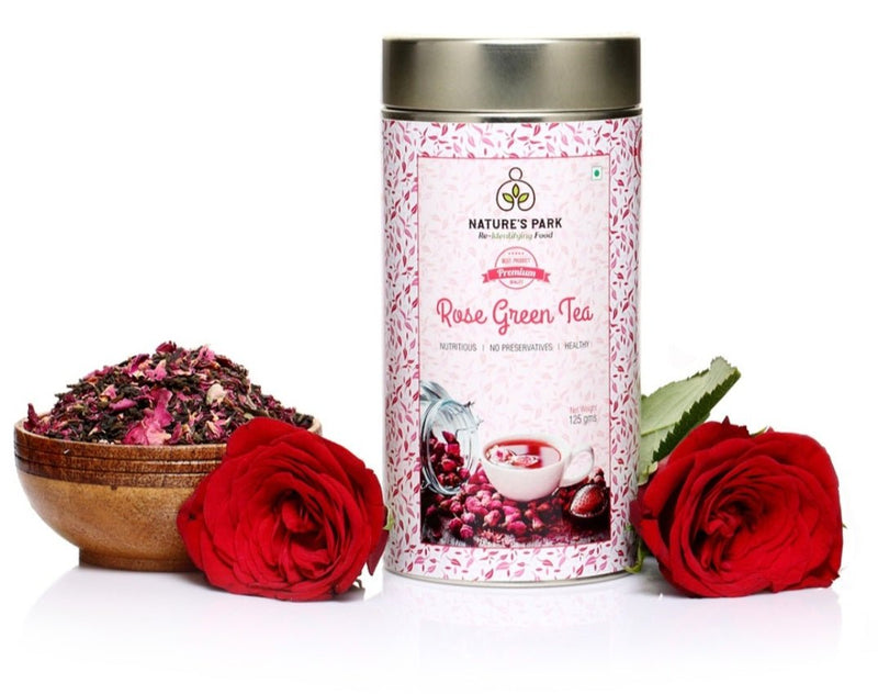 Buy Rose Green Tea Can (125 g) | Shop Verified Sustainable Products on Brown Living