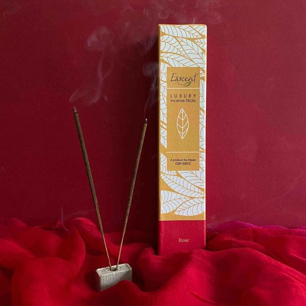 Buy Rose Incense Sticks - Made with Flower Waste (Pack of 2) | Shop Verified Sustainable Pooja Needs on Brown Living™