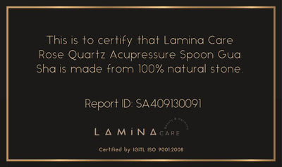 Rose Quartz Acupressure Spoon Gua Sha – Massager on Brown Living™. SKU: Lamina - 15. Img 4.