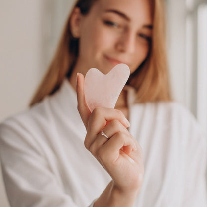 Rose Quartz Gua Sha Massage Stone | Verified Sustainable by Brown Living™