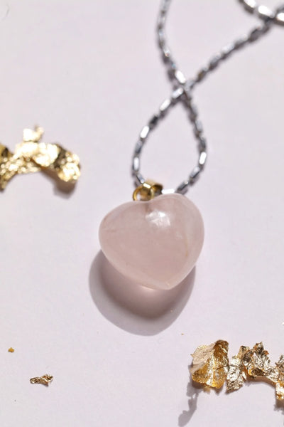 Rose Quartz Love Pendant – Womens Charms & Pendants on Brown Living™. SKU: Lamina - 18. Img 1.