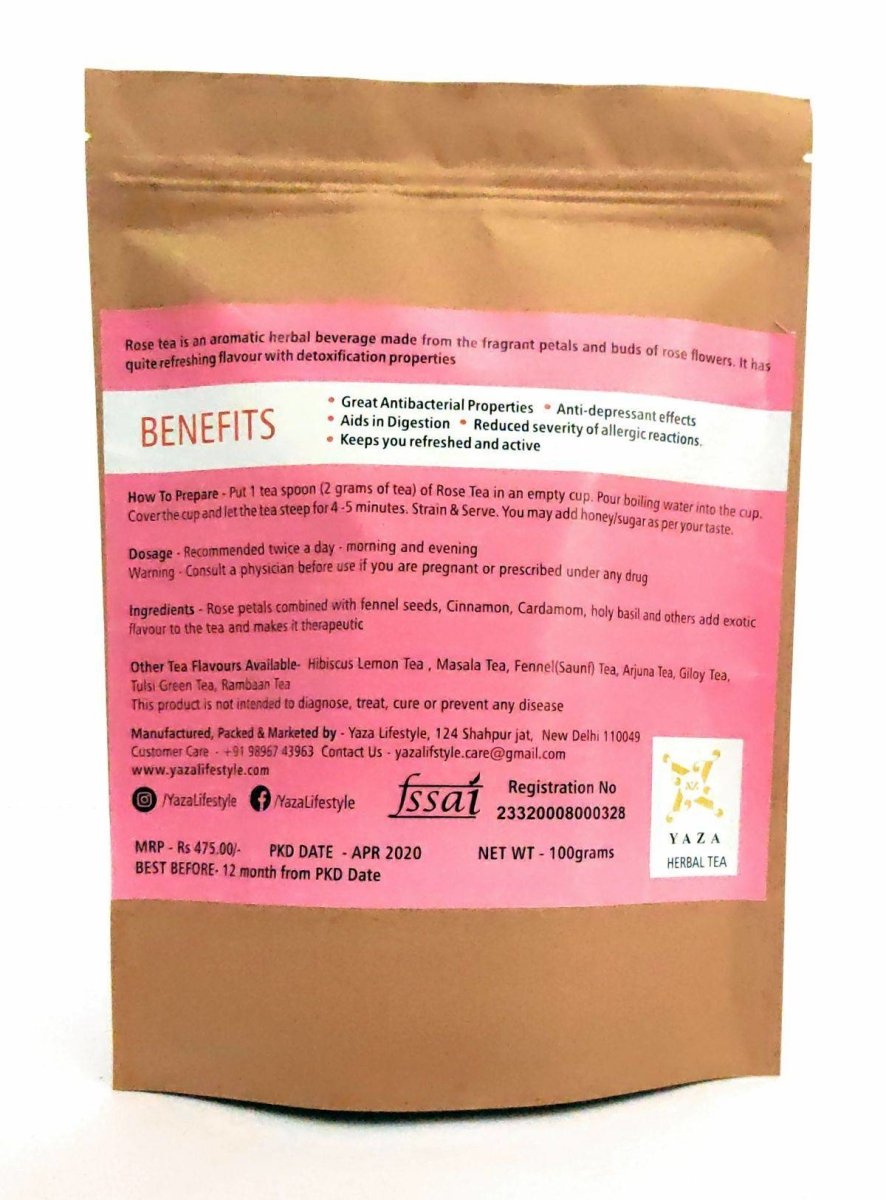 Rose Tea - The Spirit Uplifter with Great Aroma - 100g - 60 Servings | Verified Sustainable by Brown Living™