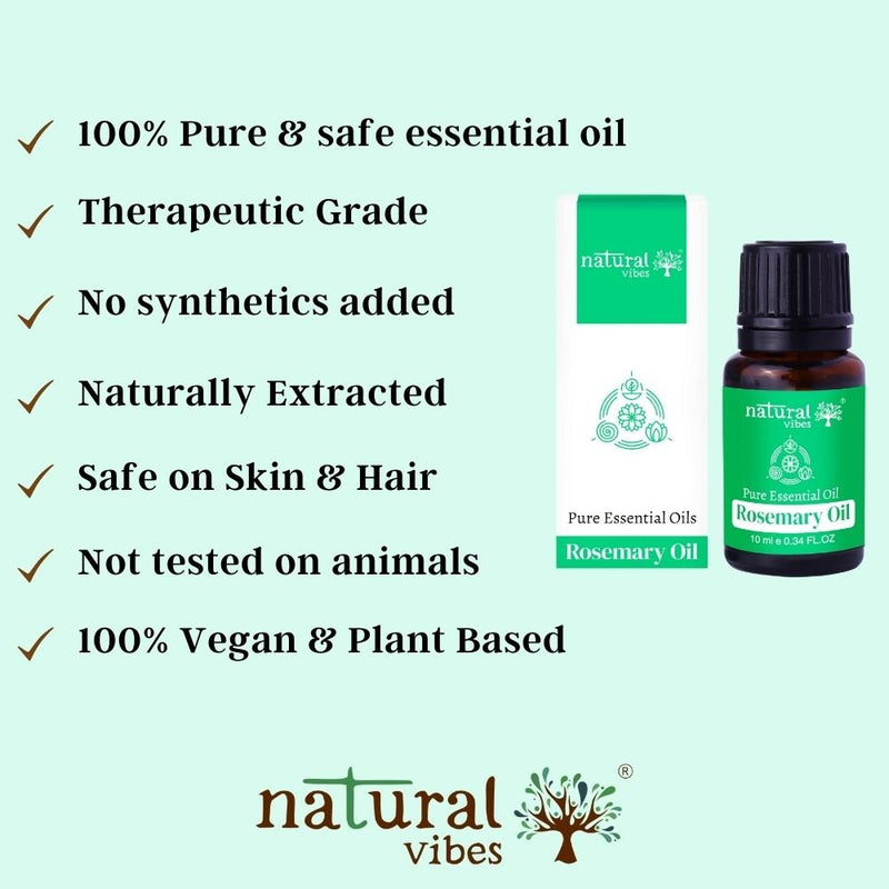 Buy Rosemary Pure Essential Oil for Hair Fall, Growth & Strong, Thick Hair | 10 ml | Shop Verified Sustainable Essential Oils on Brown Living™