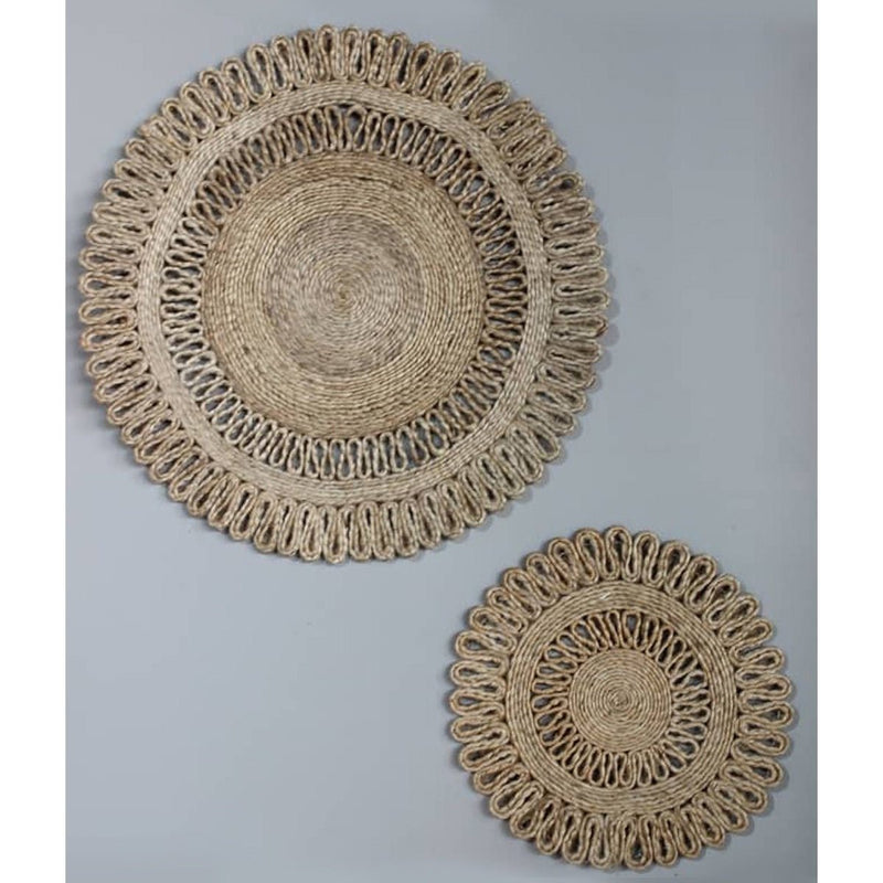 Buy Round Handwoven Jute Wall Art (Pack Of 2) | Shop Verified Sustainable Wall Décor on Brown Living™