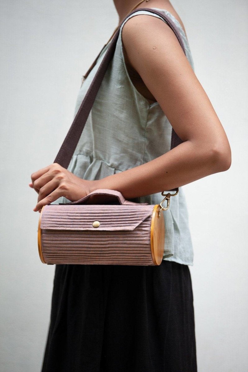 Round Sling Bag/Clutch Single Sleeve - Solids | Verified Sustainable by Brown Living™