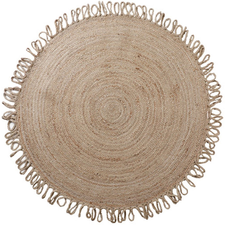 Buy Round With Braided Fringes (Small) | Shop Verified Sustainable Products on Brown Living