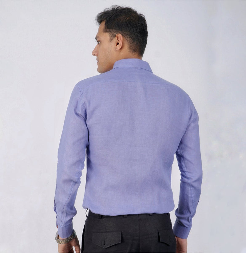Buy Royal Purple Elegance Button Down Hemp Fabric Shirt | Shop Verified Sustainable Mens Shirt on Brown Living™