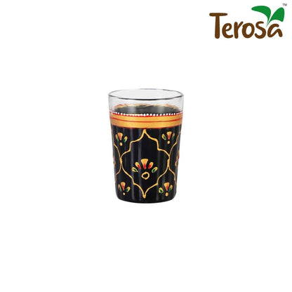 Royale Kettle Set III with 6 Glasses & Holder Handicraft Decorative Tea Coffee Set | Verified Sustainable by Brown Living™