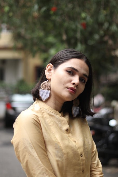 Buy Ruhani Textile Earring | Shop Verified Sustainable Womens Earrings on Brown Living™