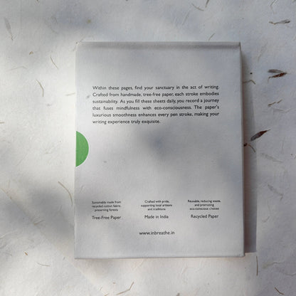 Ruled Handmade Paper Notebook - Green | Verified Sustainable by Brown Living™