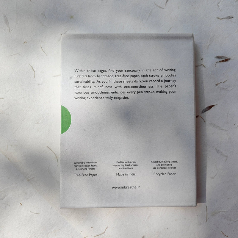 Ruled Handmade Paper Notebook- White | Verified Sustainable Notebooks & Notepads on Brown Living™
