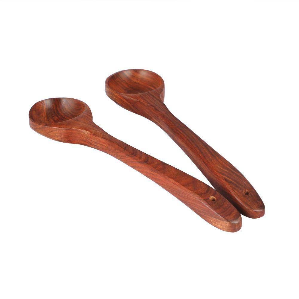 Rustic Spatula Ladle or Kadchi Set of 2 Indian Rosewood | Verified Sustainable by Brown Living™