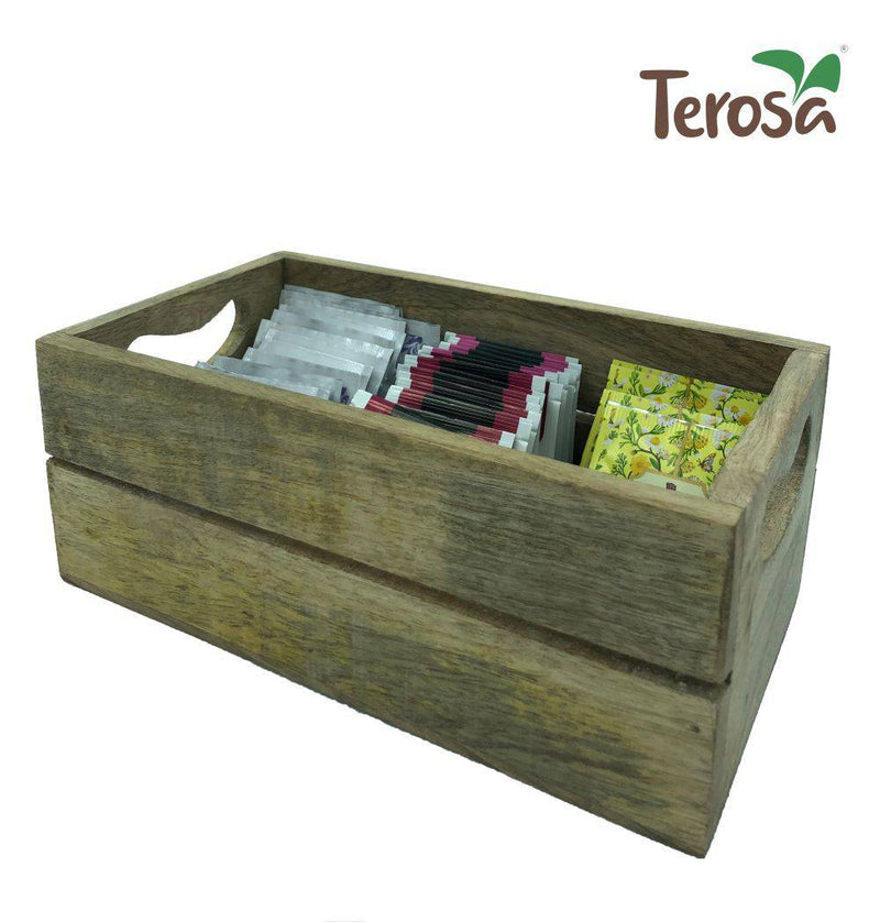 Buy Rustic Wooden Organiser or Rack, Multi-utility Storage Box | Shop Verified Sustainable Kitchen Organisers on Brown Living™
