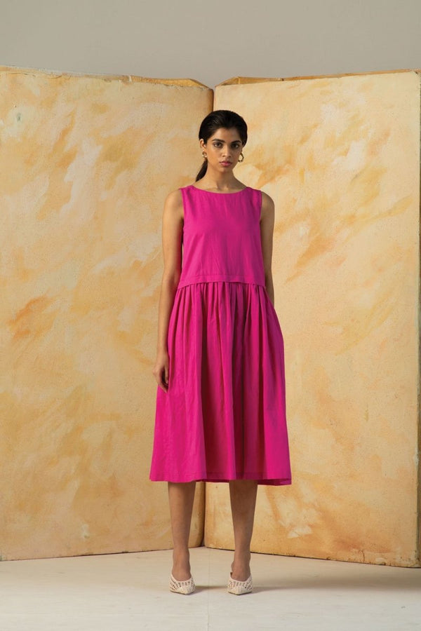 Buy Rylie Pink Solid Dress | Shop Verified Sustainable Products on Brown Living