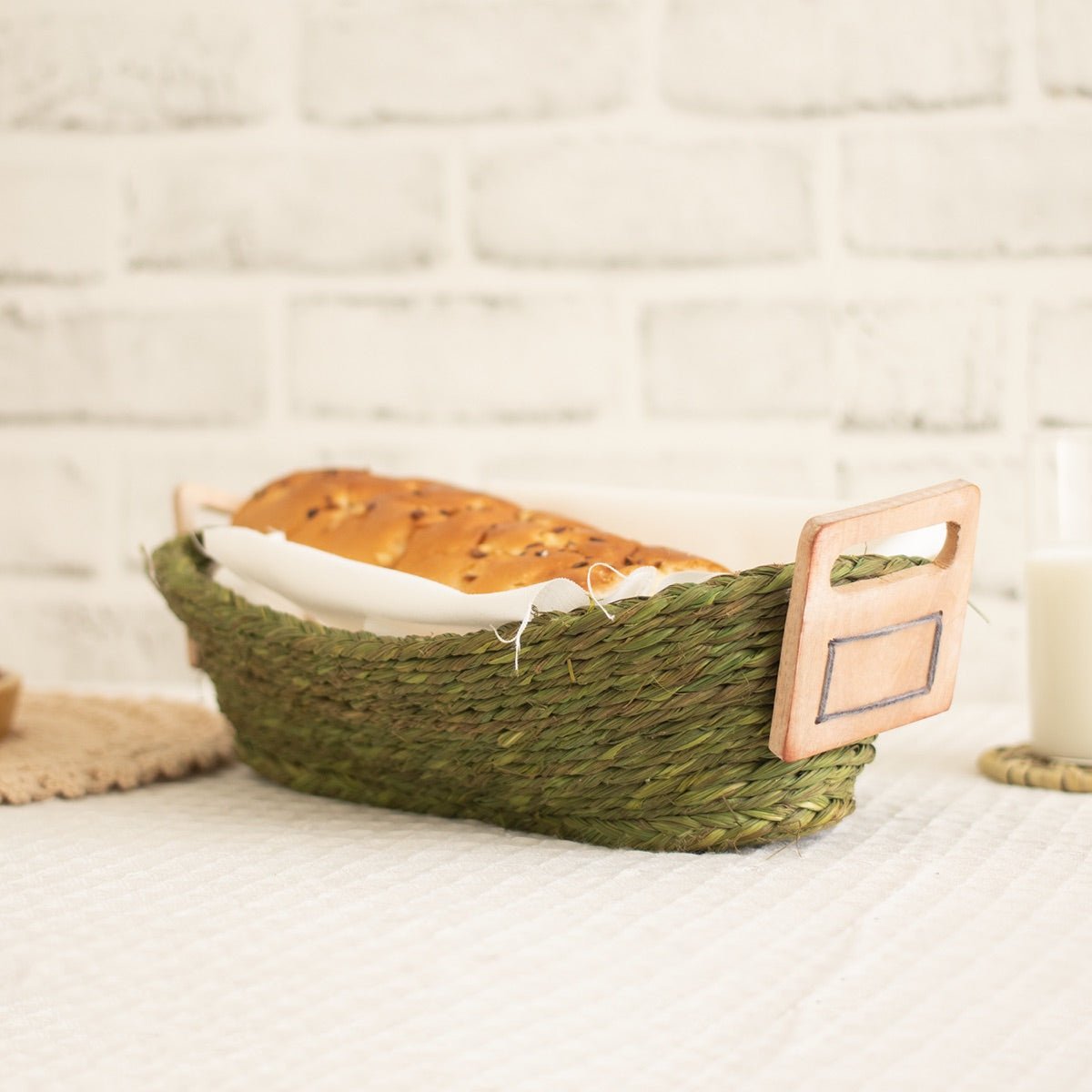 Sabai Grass Bread Basket - Single Color | Verified Sustainable by Brown Living™