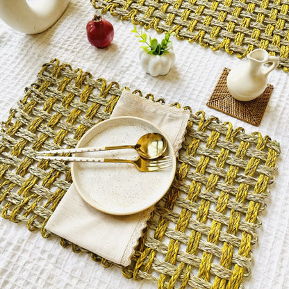 Sabai Grass Square placemats - Set of 2 | Verified Sustainable by Brown Living™