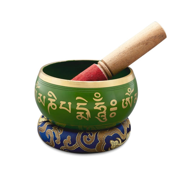 Buy Sacred Green Mantra Bowl | 5.5 Inches | Shop Verified Sustainable Musical Instruments on Brown Living™
