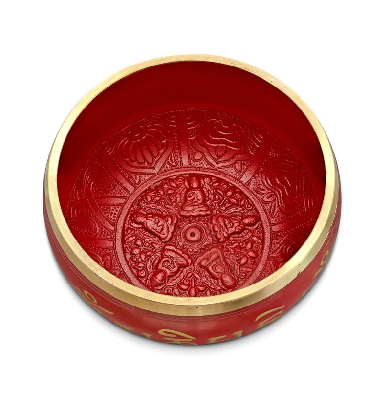 Buy Sacred Red Mantra Bowls | 5.5 Inches | Shop Verified Sustainable Musical Instruments on Brown Living™
