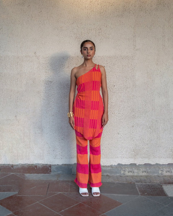 Buy Sadie Set - Pink and Orange | Shop Verified Sustainable Womens Co-Ord Sets on Brown Living™