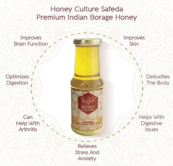Buy Safeda Honey - White Honey, Premium Indian Borage Honey - 275g | Shop Verified Sustainable Products on Brown Living