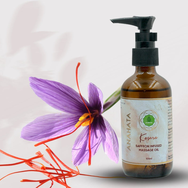 Buy Saffron Infused Massage Oil - 100ml | Shop Verified Sustainable Body Oil on Brown Living™