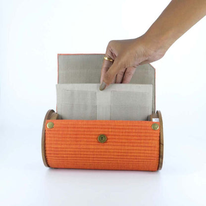 Saffron Sun Round Clutch | Verified Sustainable by Brown Living™