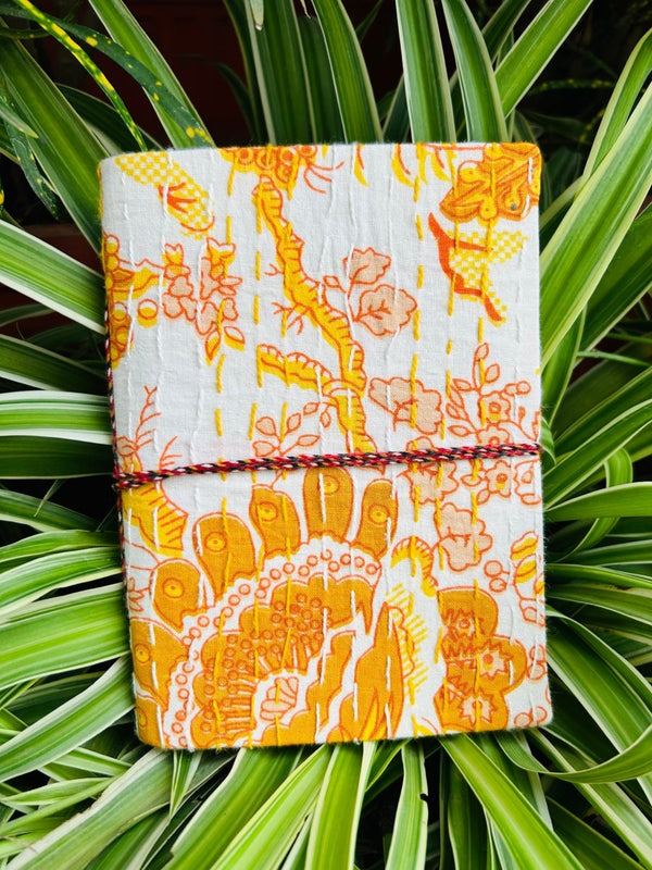 Buy Saffron - Upcycled Fabric Journal-Doori | Shop Verified Sustainable Notebooks & Notepads on Brown Living™