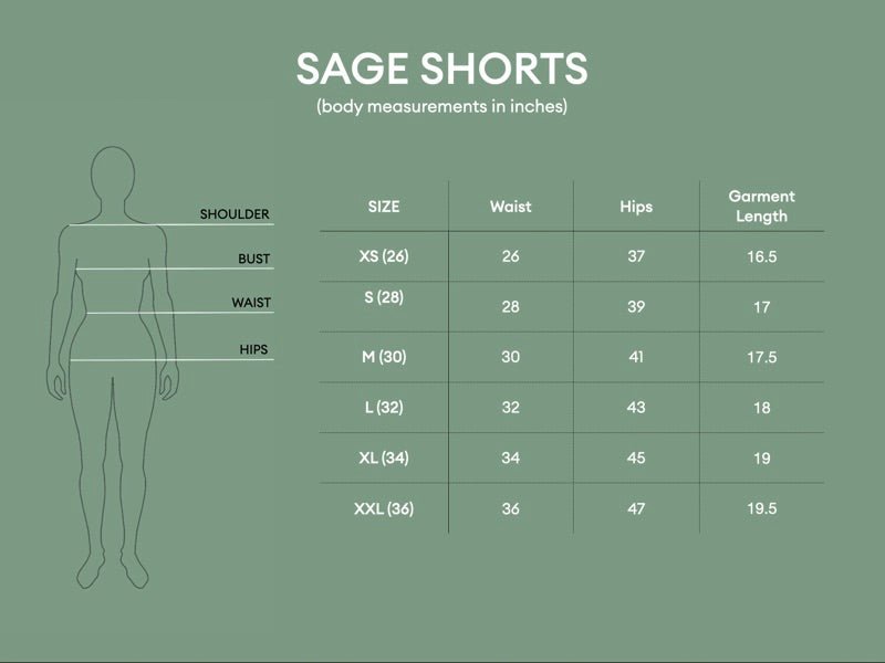 Sage Shorts - Black | Verified Sustainable by Brown Living™