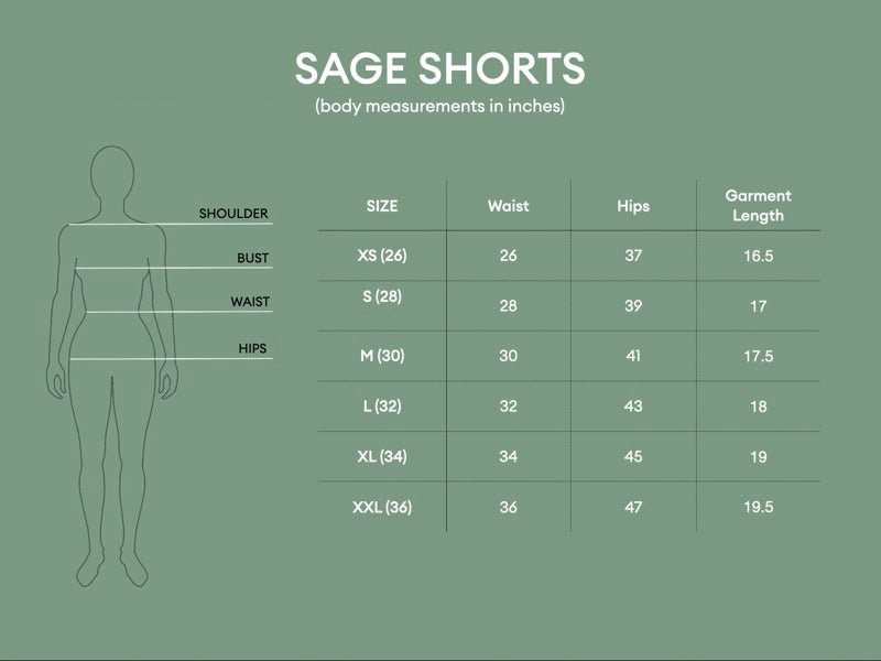 Sage Shorts - Deep Green | Verified Sustainable by Brown Living™