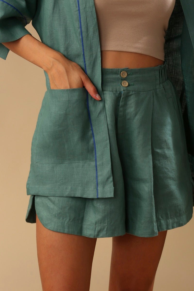 Buy Sage Shorts - Deep Green | Shop Verified Sustainable Womens Shorts on Brown Living™