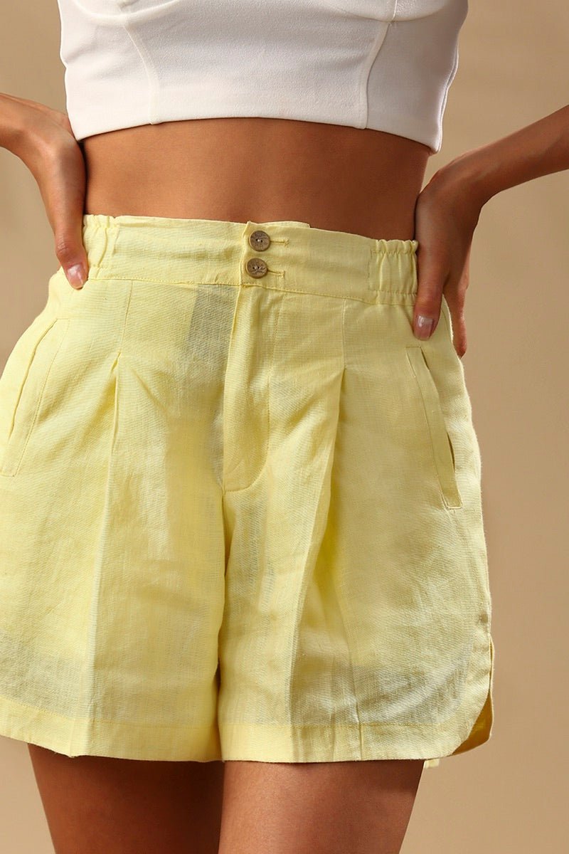 Buy Sage Shorts - Yellow | Shop Verified Sustainable Womens Shorts on Brown Living™