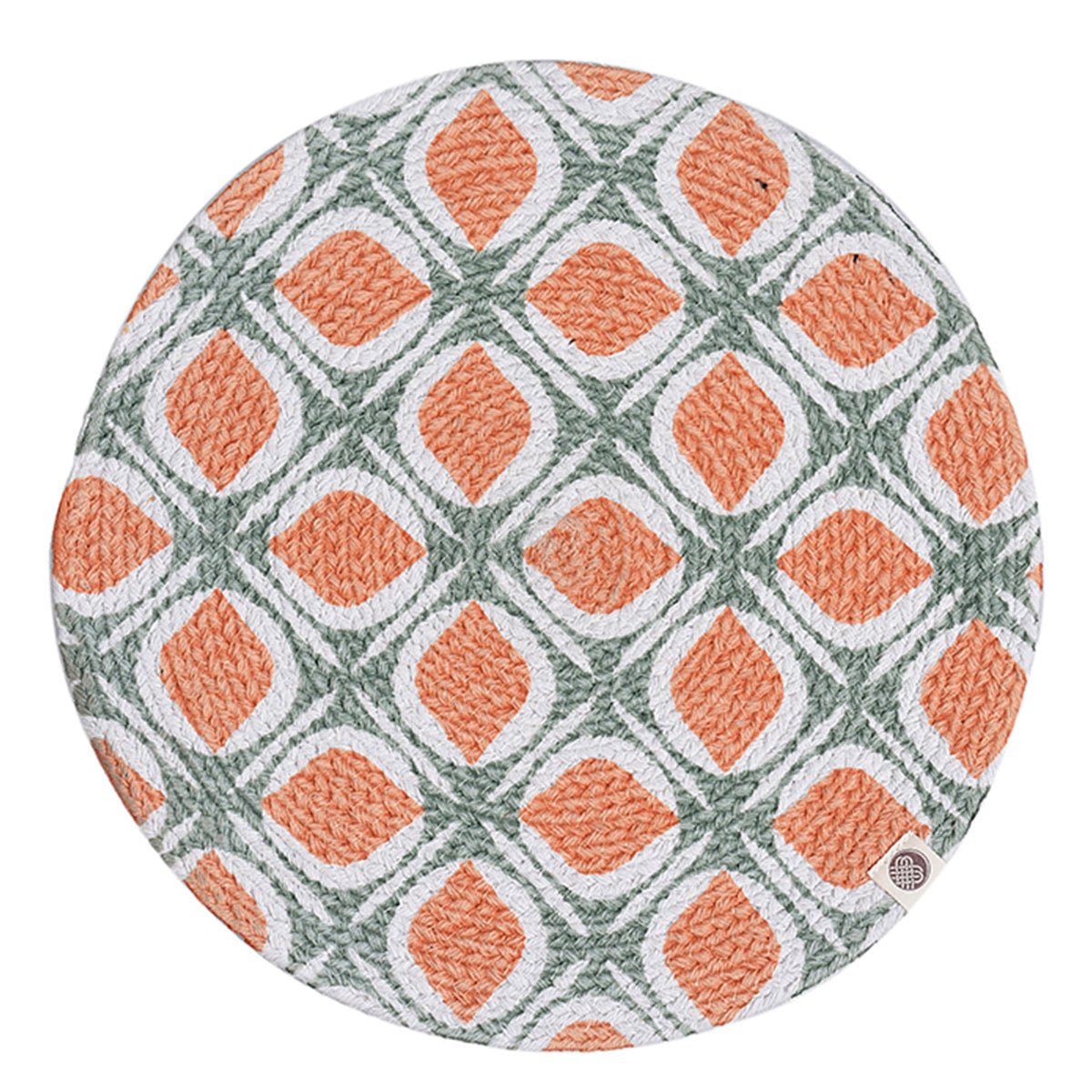 Sage Tangerine Round Mat - Set of 2 | Verified Sustainable by Brown Living™