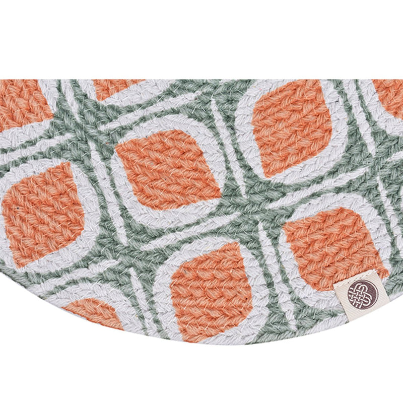 Buy Sage Tangerine Round Mat- Set of 2 | Shop Verified Sustainable Table Linens on Brown Living™