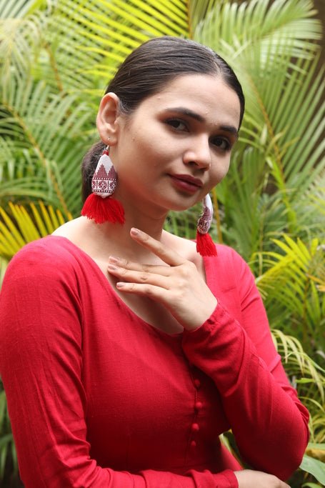 Buy Sakhi Textile Earring | Shop Verified Sustainable Womens Earrings on Brown Living™