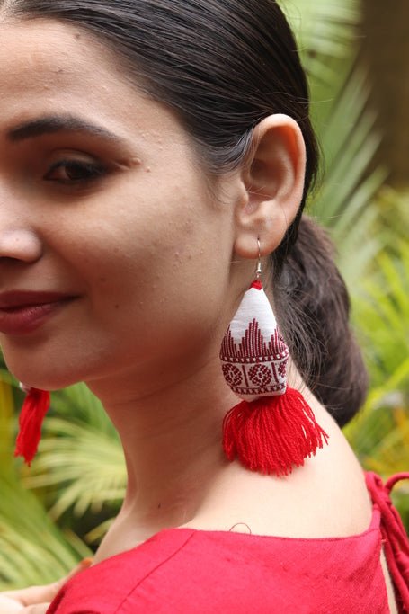 Sakhi Textile Earring | Verified Sustainable by Brown Living™