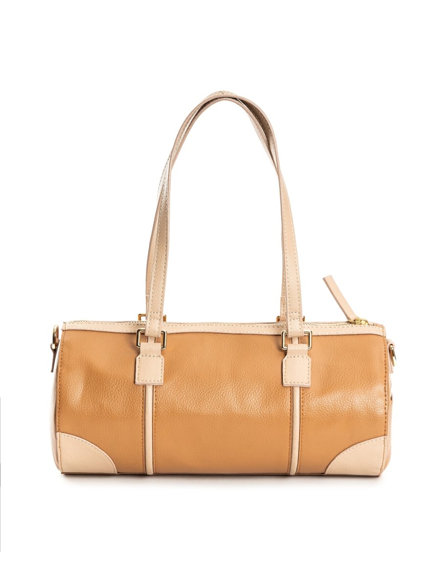 Salacia (Almond & Caramel) | Women's bag made with Apple Leather | Verified Sustainable by Brown Living™