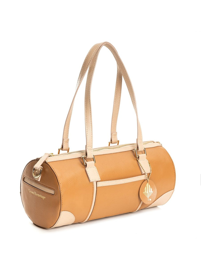 Buy Salacia (Almond & Caramel) | Women's bag made with Apple Leather | Shop Verified Sustainable Products on Brown Living