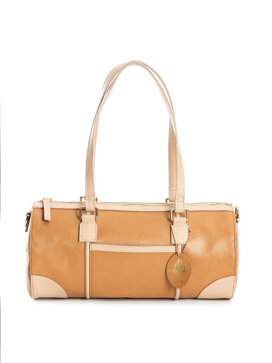 Salacia (Almond & Caramel) | Women's bag made with Apple Leather | Verified Sustainable by Brown Living™