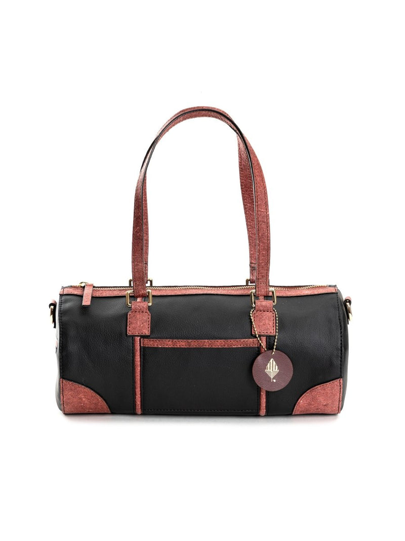 Buy Salacia (Black & Madder Red) | Women's bag made with Apple Leather | Shop Verified Sustainable Womens Handbag on Brown Living™