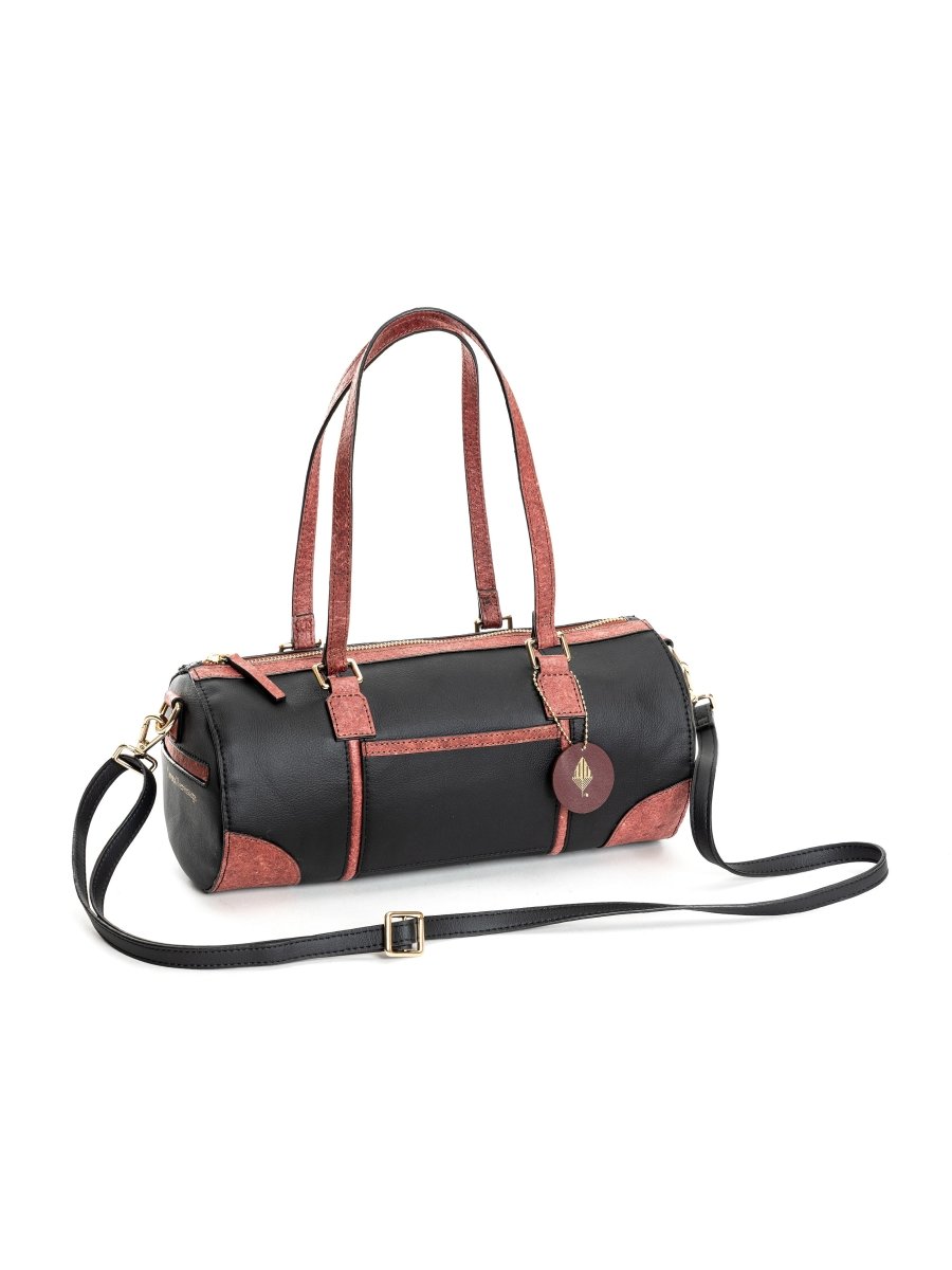 Salacia (Black & Madder Red) | Women's bag made with Apple Leather | Verified Sustainable by Brown Living™