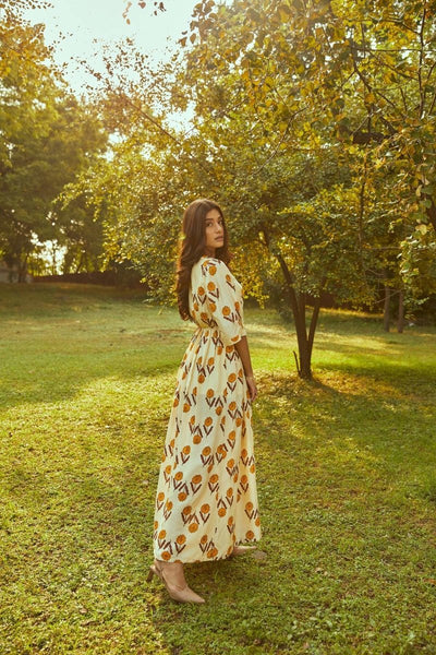 Sandy Acacia Kaftan Dress – Womens Dress on Brown Living™. SKU: TCC - AW22 - 60_24BL6492. Img 6.