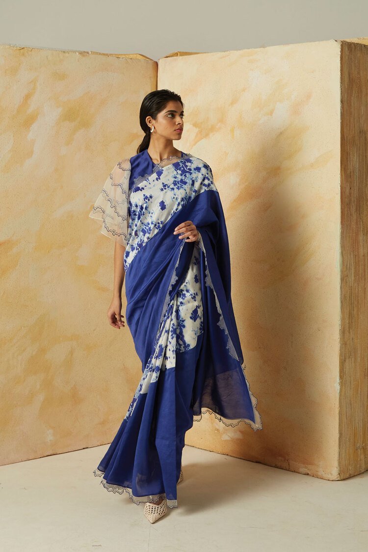Sara Saree – Womens Saree on Brown Living™. SKU: 238 - 18283 - KAN - AP - 22S52 - OS. Img 2.