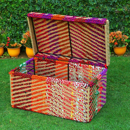 Sarangi Upcycled Textile Trunk | Verified Sustainable by Brown Living™