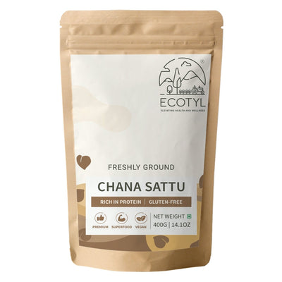 Sattu Atta - 400g | Roasted Gram Flour | Plant Based Protein – Cooking & Baking Supplies on Brown Living™. SKU: EMFCS0XL400. Img 5.