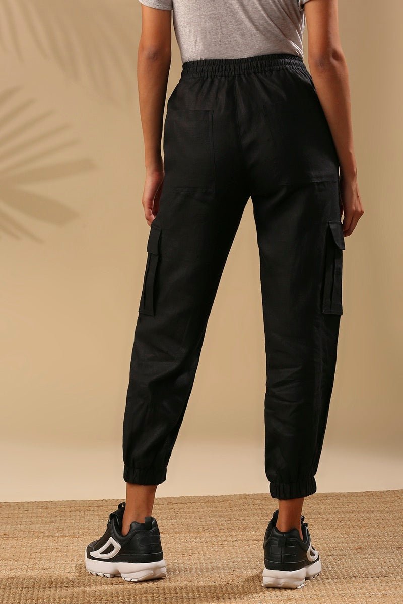 Buy Savannah Cargos - Black | Shop Verified Sustainable Womens Pants on Brown Living™
