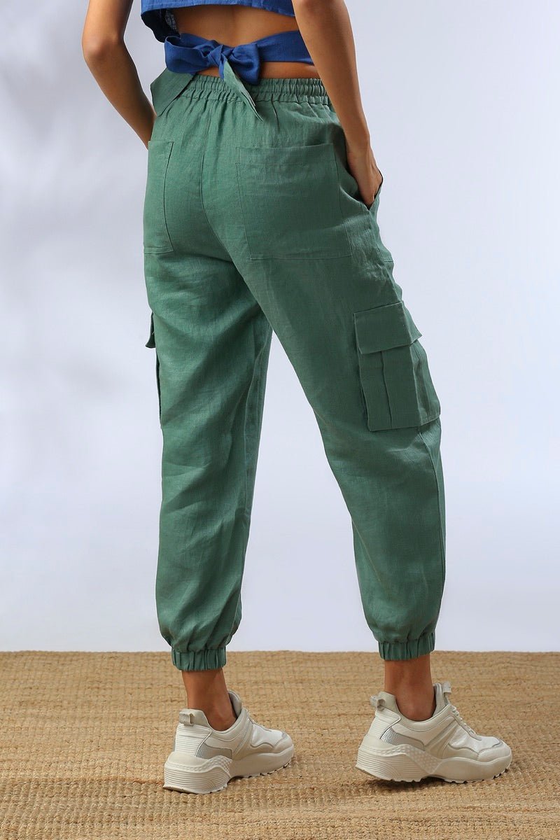 Buy Savannah Cargos - Deep Green | Shop Verified Sustainable Womens Pants on Brown Living™